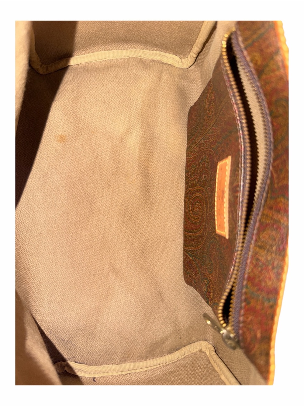 Vintage ETRO Milano Paisley Coated Canvas Boston Bag w/ Lock&Key - Full Set 1991 - Picture 7 of 8